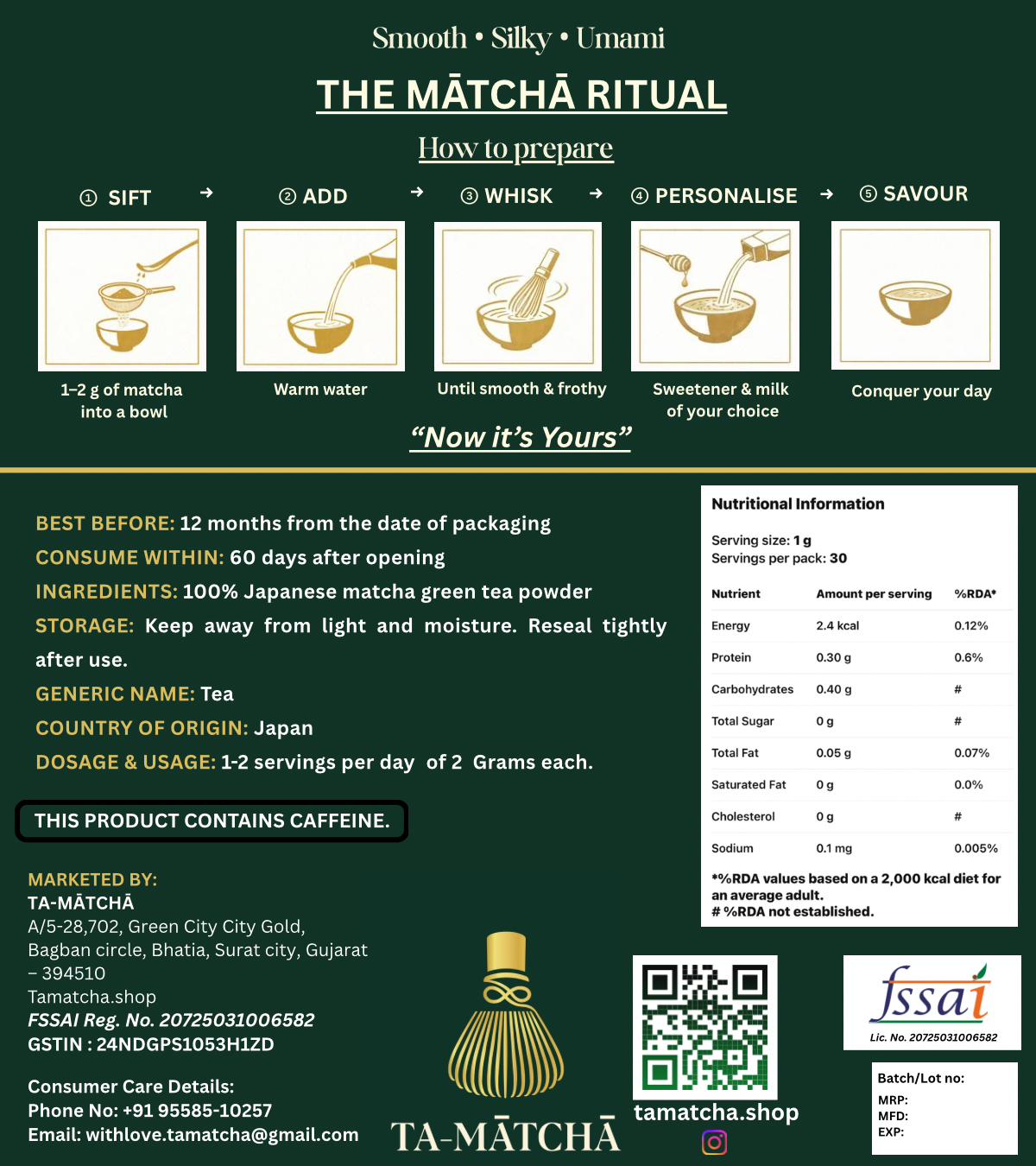 HARMONY – Ceremonial Grade A Matcha (30g)